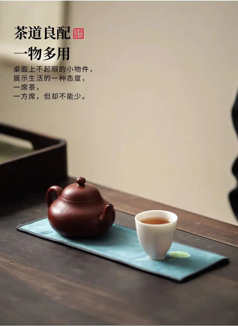 Double-sided tea towel, thickened tea cloth, absorbent towel, tea set, coffee table, tea tray, tea tablecloth, matcha table tea