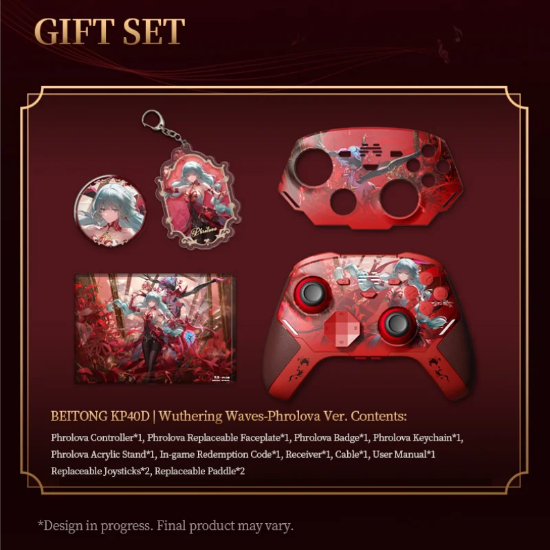 BEITONG Wuthering Waves Gamepads Phrolova/Cartethyia Ver KP40D Elite Controller Hall/Micro Vibration Trigger Force TMR Joystick