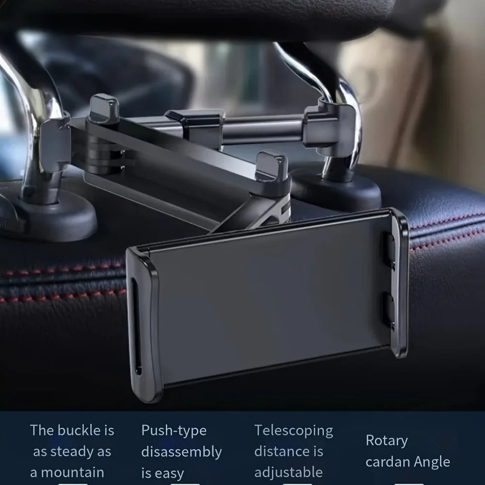Universal Car Headrest Tablet Mount for IPads, and Cell Phones - Hands-Free Entertainment for Backseat Passengers