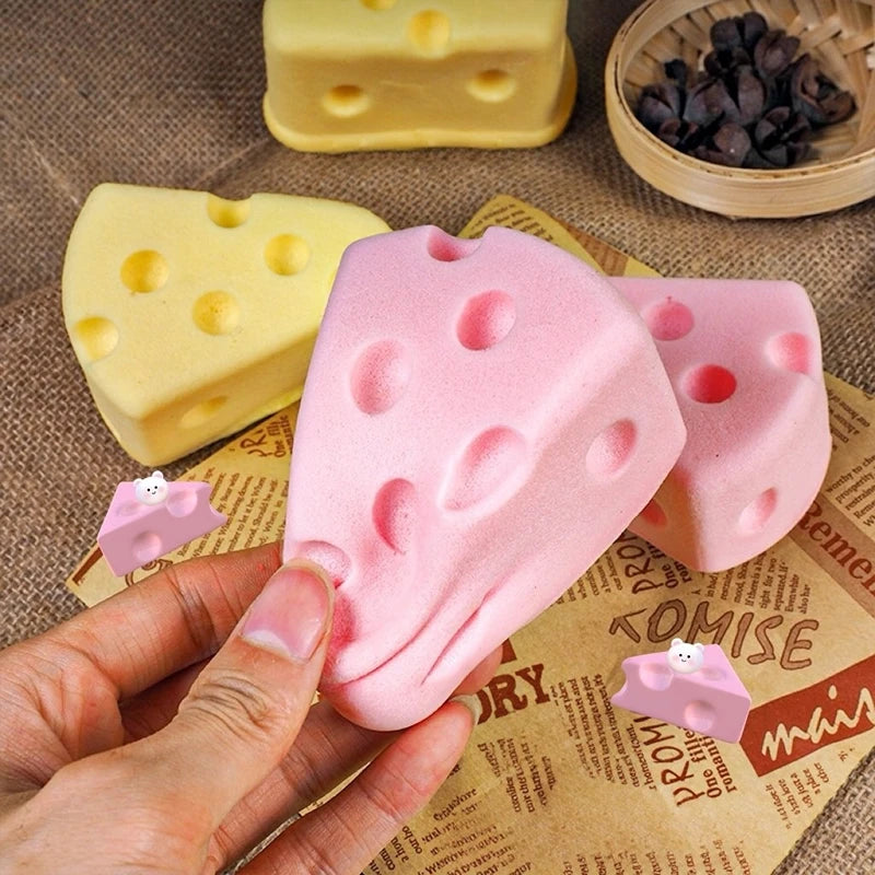 Simulation cheese Food Squishy Toy Butter Chocolate Fidget Toys Stress-Relieving Balls Anti-Stress Desk Accessories Party Gifts