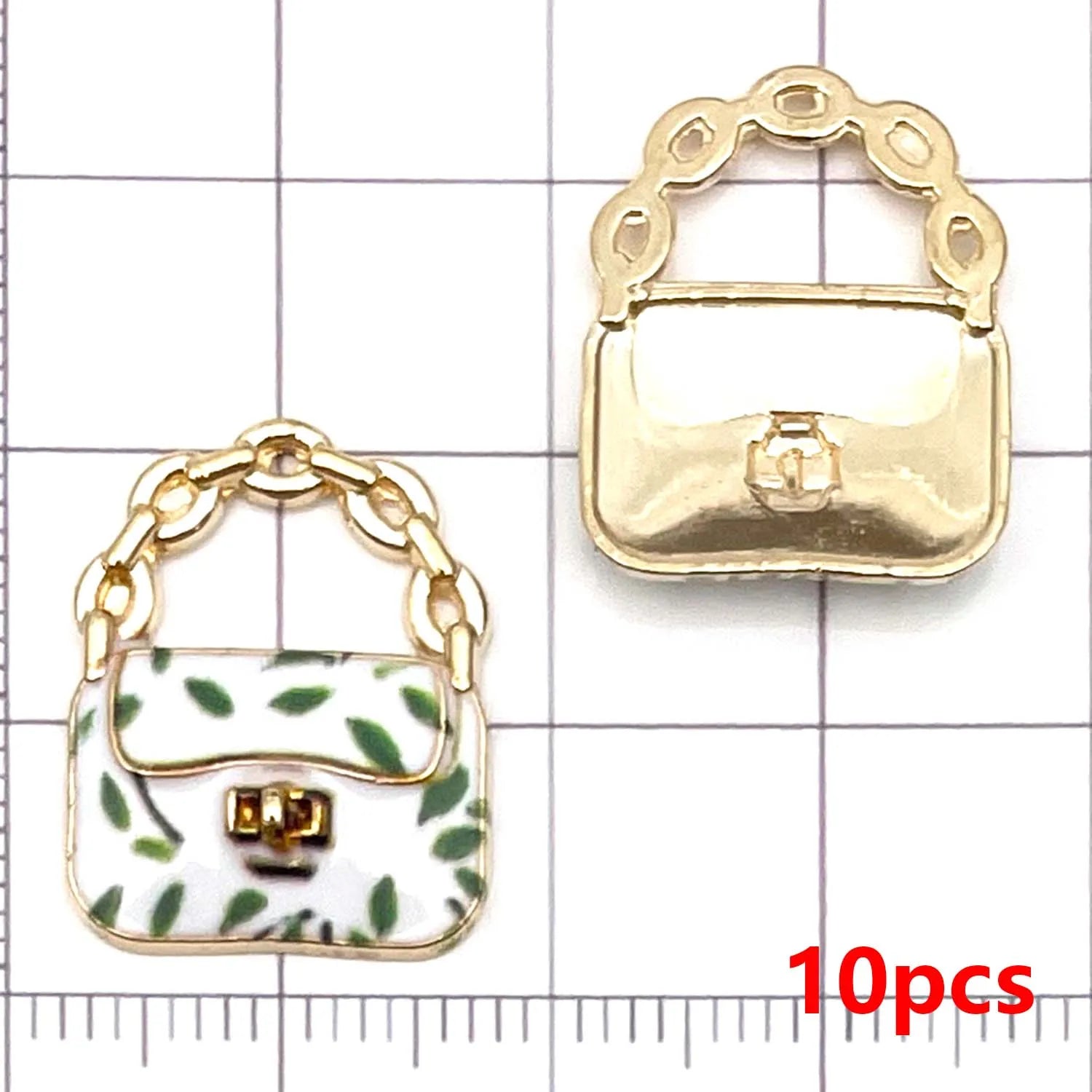 10pcs Colorful Fashion Women's Handbag Charms Alloy Pendants for DIY Bracelets Necklaces Earrings Jewelry Making Accessories