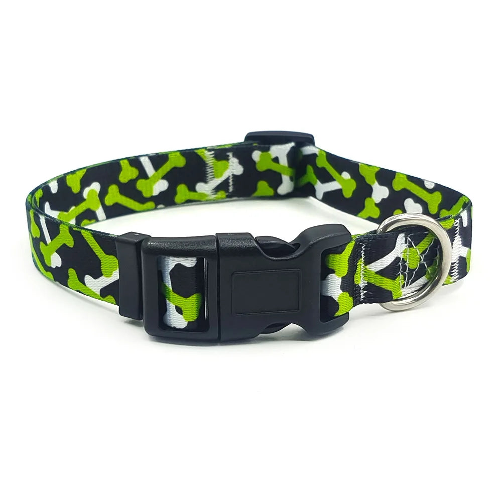 Adjustable Dog Collar Pet Collar for Small Medium Large Dog Walking Collars Flower Style Puppy Cat Collar Pet Supplies Pitbull