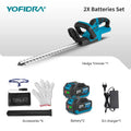 YOFIDRA 2000W 15000RPM Cordless Electric Hedge Trimmer Pruning Saw Lawn Mower Garden Trimming Power Tools For Makita Battery Pin