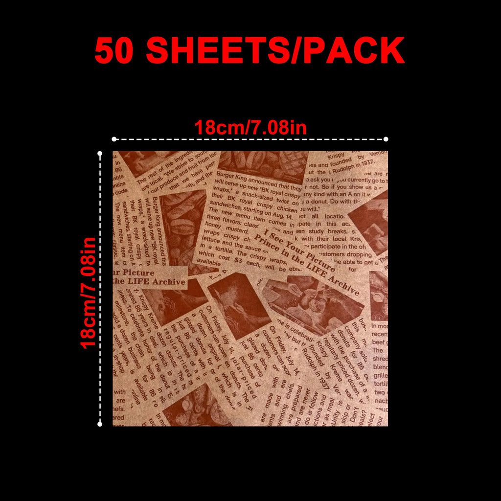 Wax Paper Sheets Grease Resistant Tray Basket Liners Newsprint Paper Water and Grease Proof Sandwich Wrapping Paper for Food