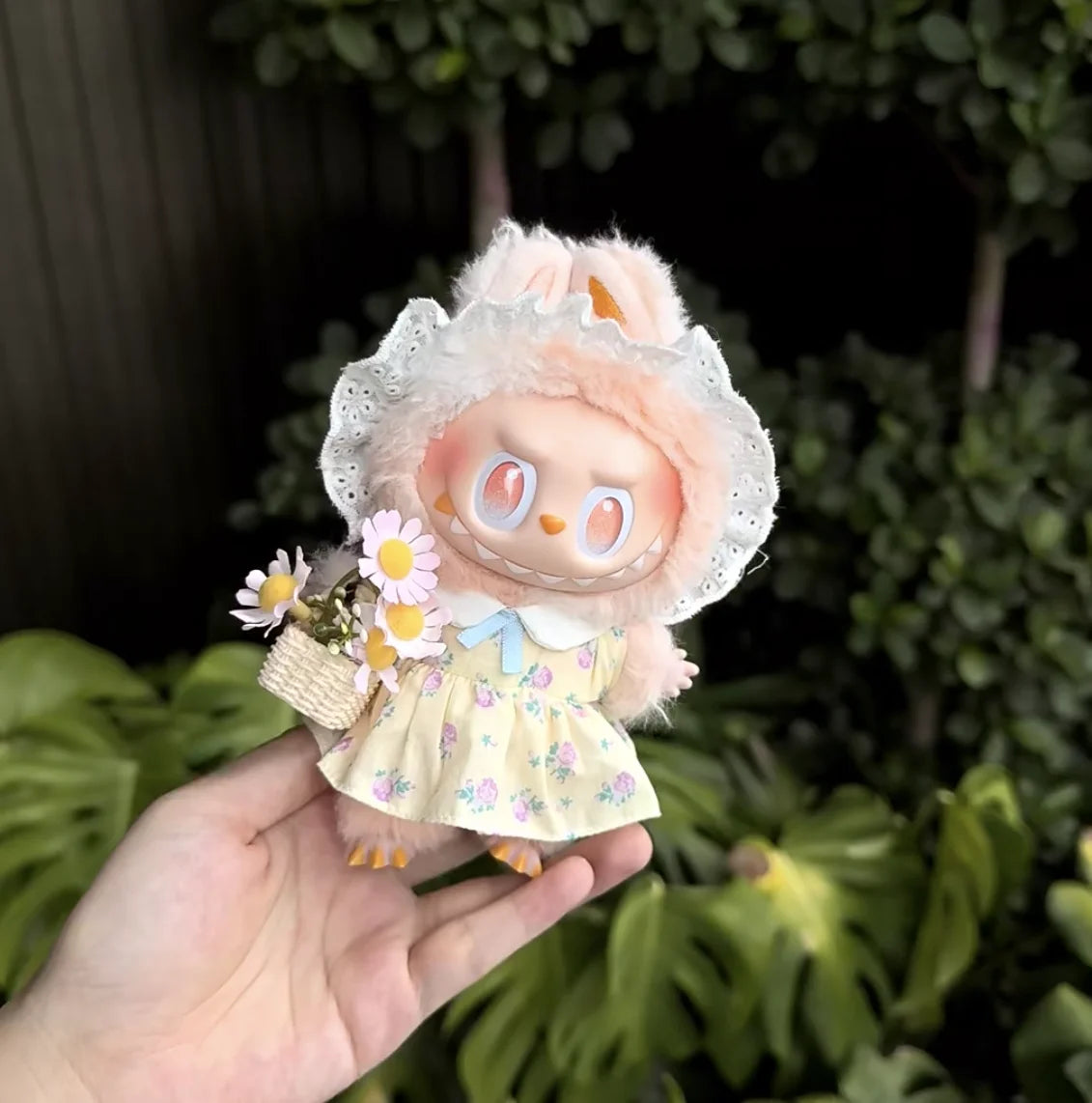 For Labubu Accessories Clothes Suitable for V1 V2 V3 Labubu Pendants  floral dress Labubu Sweet Outfit