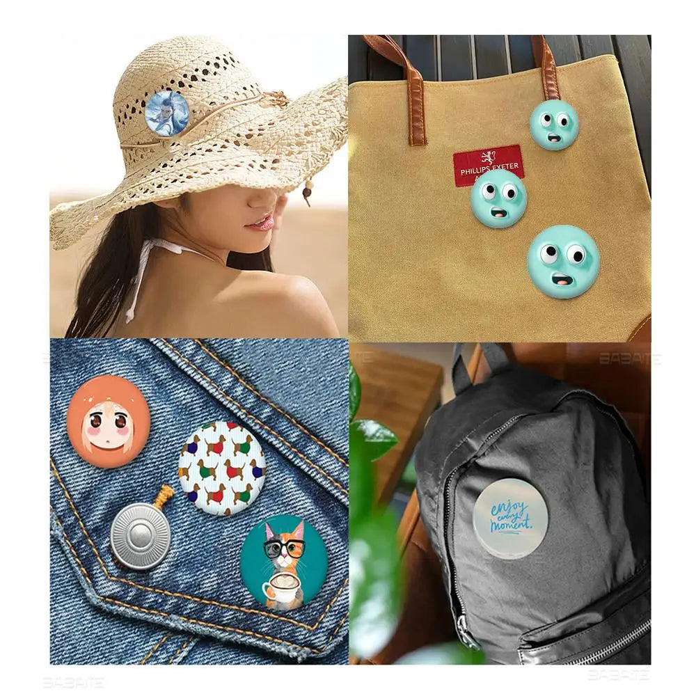 M-Monchhichi Cute Anime Brooches Cute Cartoon  Badge Jacket Jeans Lapel Pin Gift Accessorie