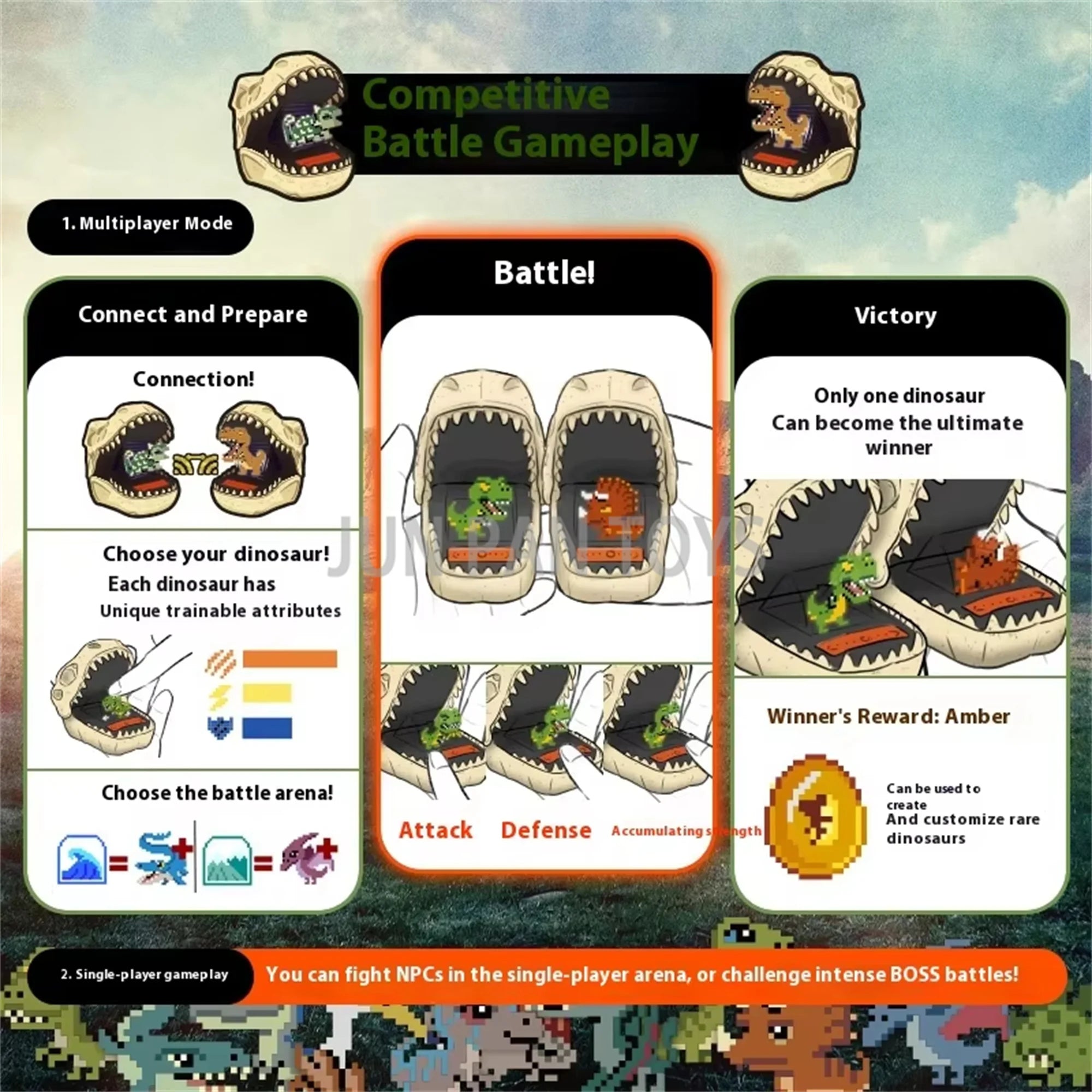 Bitzee Magic Academy and Jurassic World 3D Digital Character Interactive Capsule Game T-rex Model Children Boxed Gift Fun Toy
