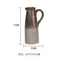 Vintage Distressed Coarse Pottery Vase Handmade Flower Arrangement Ornament for Living Room Bedroom - Unique Flower Vessel