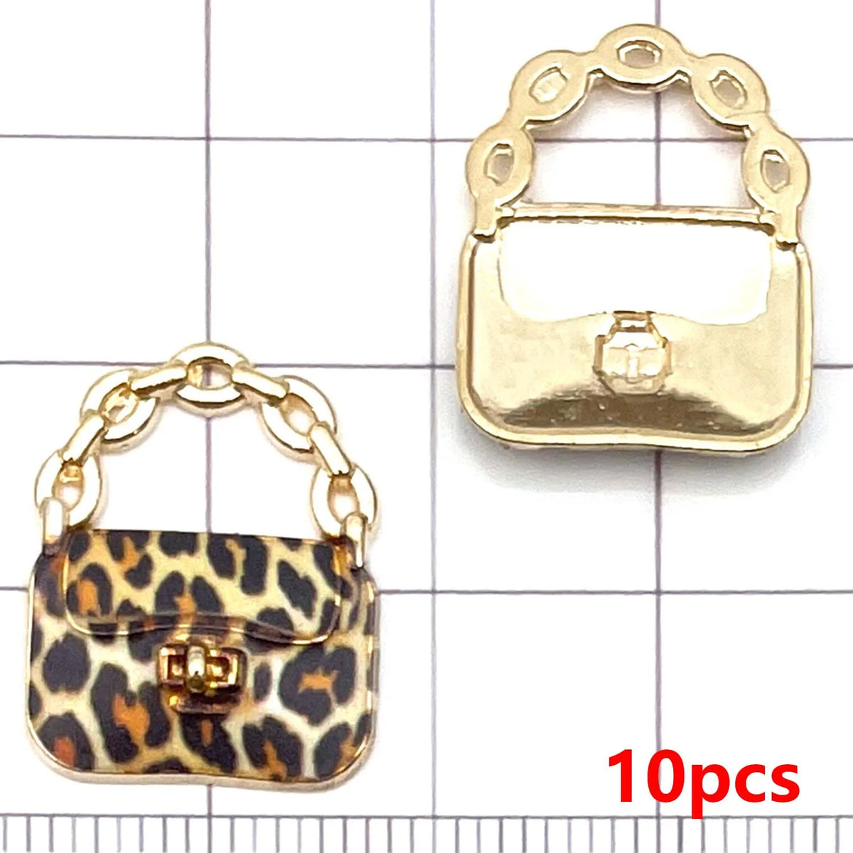 10pcs Colorful Fashion Women's Handbag Charms Alloy Pendants for DIY Bracelets Necklaces Earrings Jewelry Making Accessories