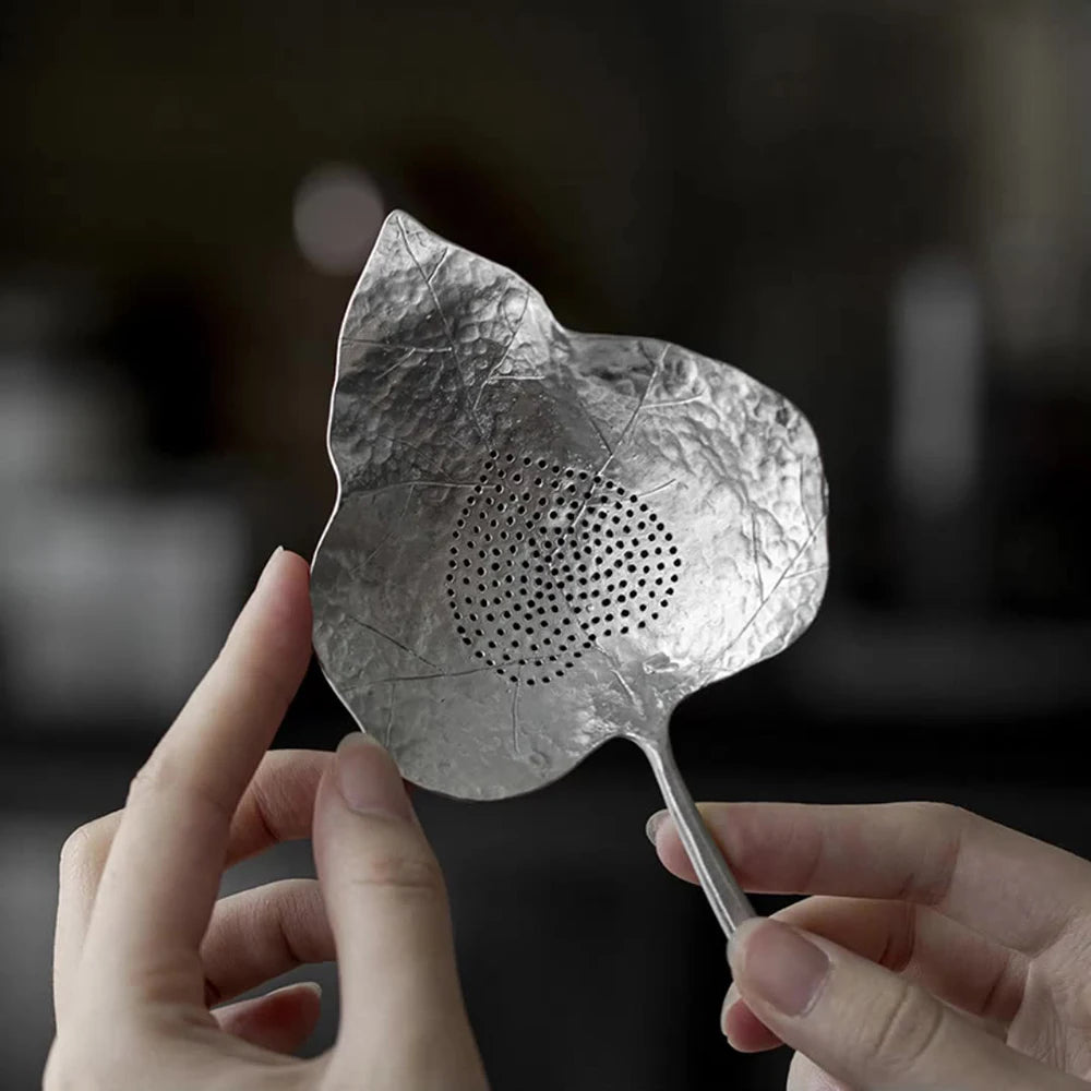 Silver Tea Leak Bodhi Leaves Pure Tin Material Creative Tea Filters Fair Cup Creative Leaves Tea Leak Teas Ceremony Accessories