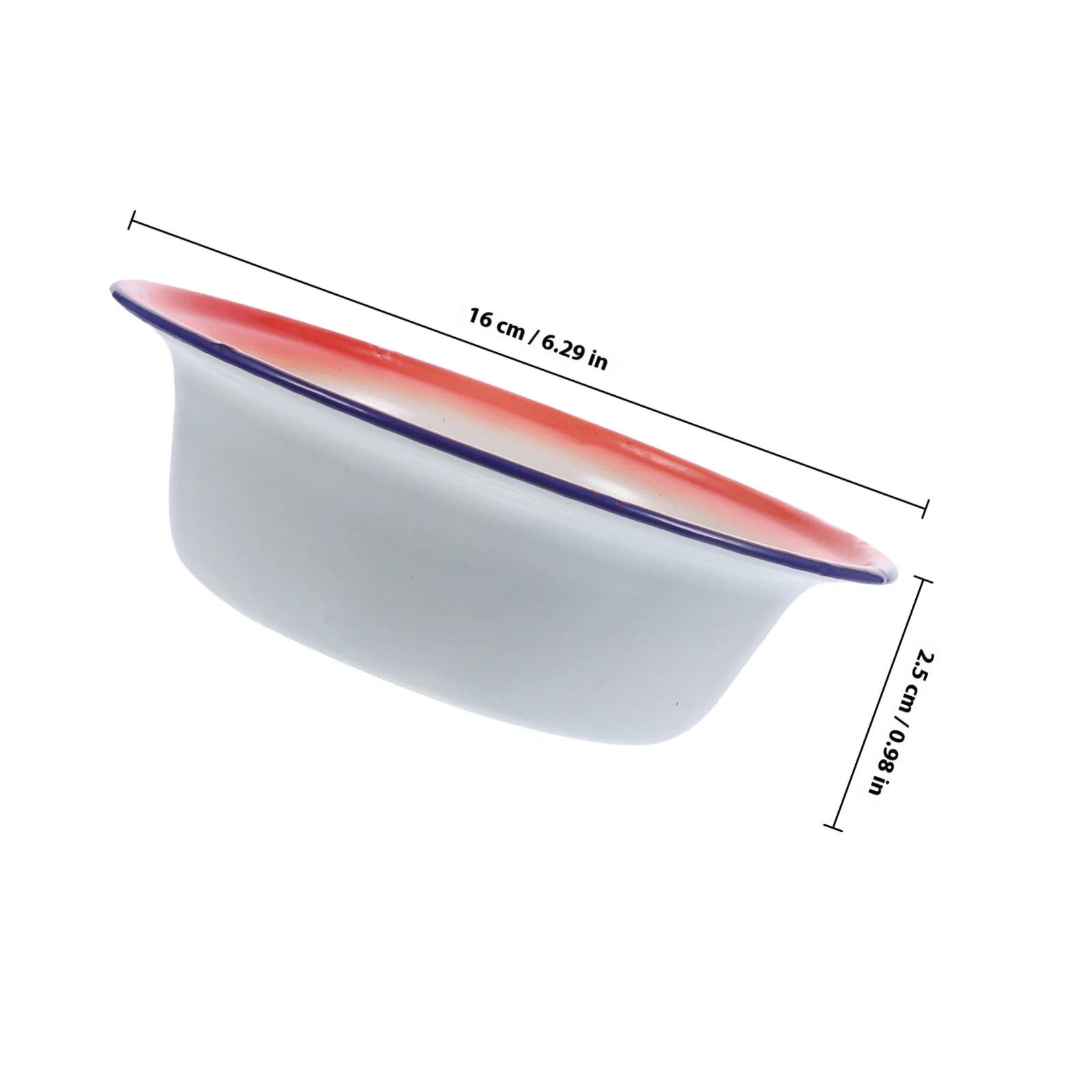 5Pcs Enamelware Bowls Vintage Pattern Multi-Use Soup Salad Mixing Bowl Set for Household Camping Enamel Food Bowl