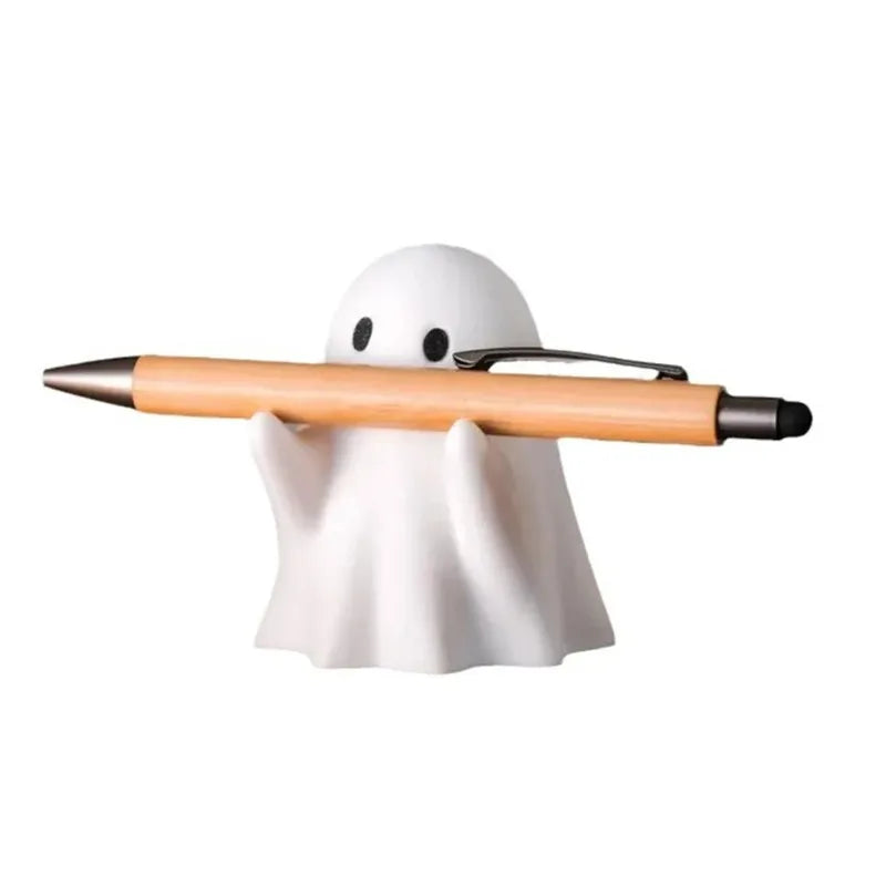 Ghost Pen Holder - Cute Desktop Organizer for Office & Home, Halloween Decor Creative Gift, Funny Stationery Stand (1PC)