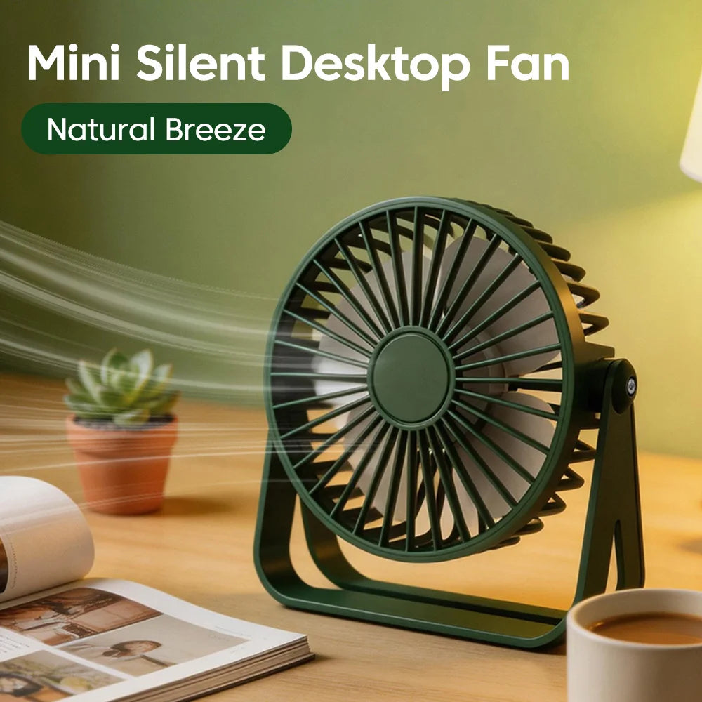 Desk Fan Portable Mini Usb Rechargeable Fan Ultra Quiet Suitable For Home Desk Office Student Dormitory Computer Summer New