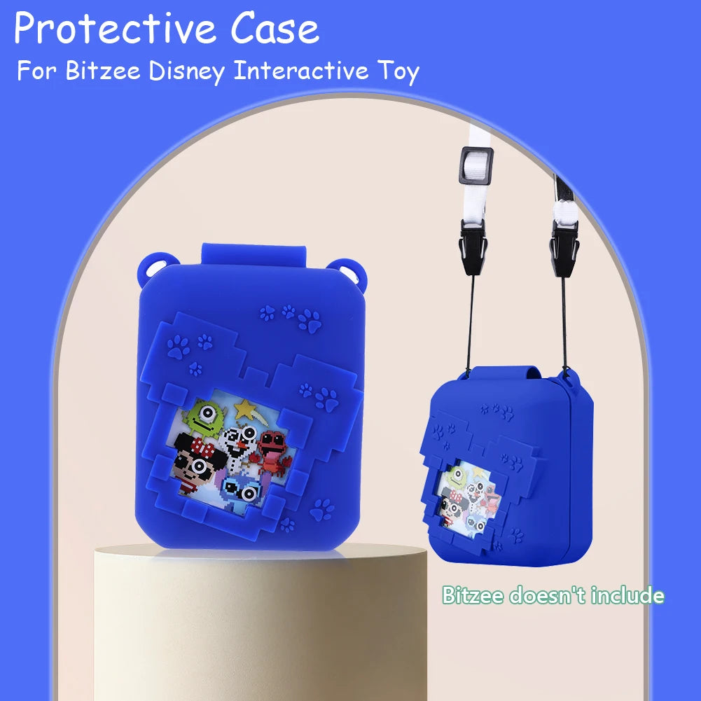 3D Cartoon Cute Silicone Carry Case for Bitzee Interactive Toy Digital Pet Washable Protective Cover Shockproof with Lanyard