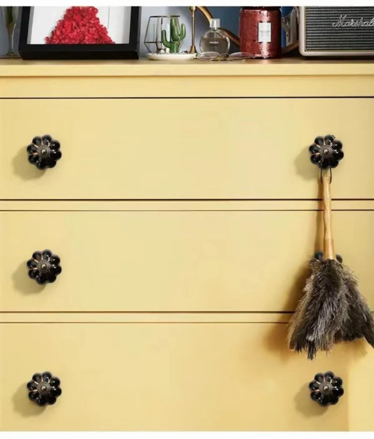 Vintage Ceramic Pumpkin Drawer Knobs Furniture Door Handles Kitchen Cabinet Pulls Closet Wardrobes Handles Accessories