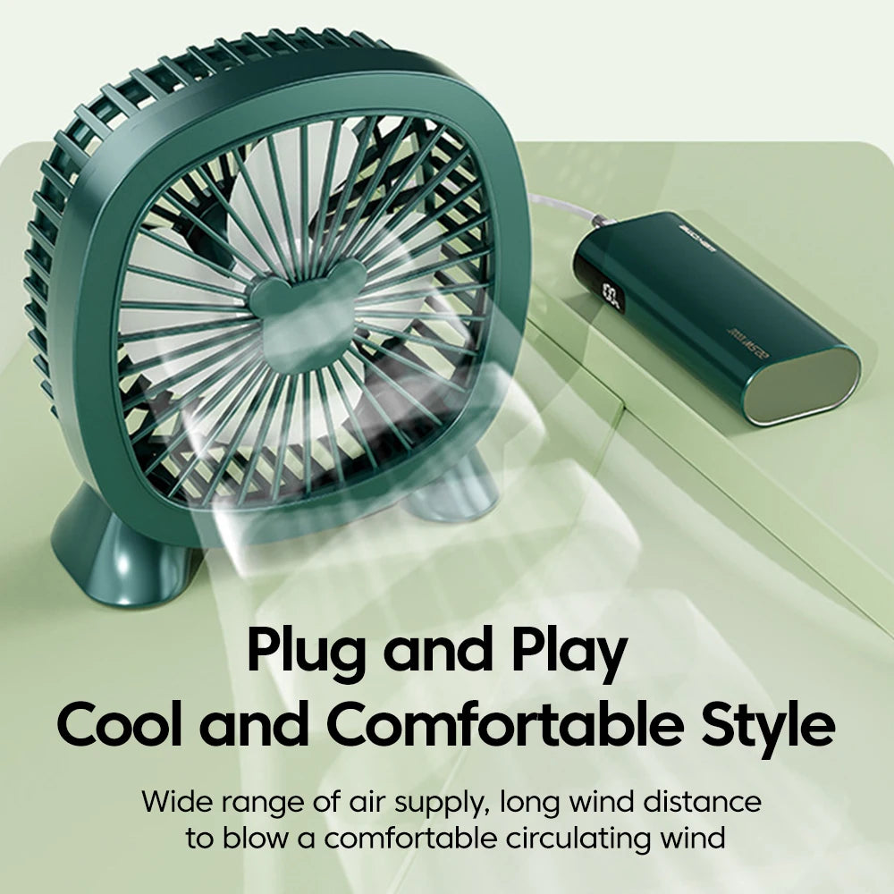 Mini Desktop Fan Portable With USB Direct Plug In Summer Gadget USB Small Fan For Home Desk Office School Outdoor Camping Travel