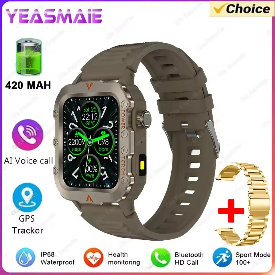 2025 New SmartWatch Men Outdoor GPS Sport Watches Heart Rate Sleep Waterproof Smart Watch IOS Android