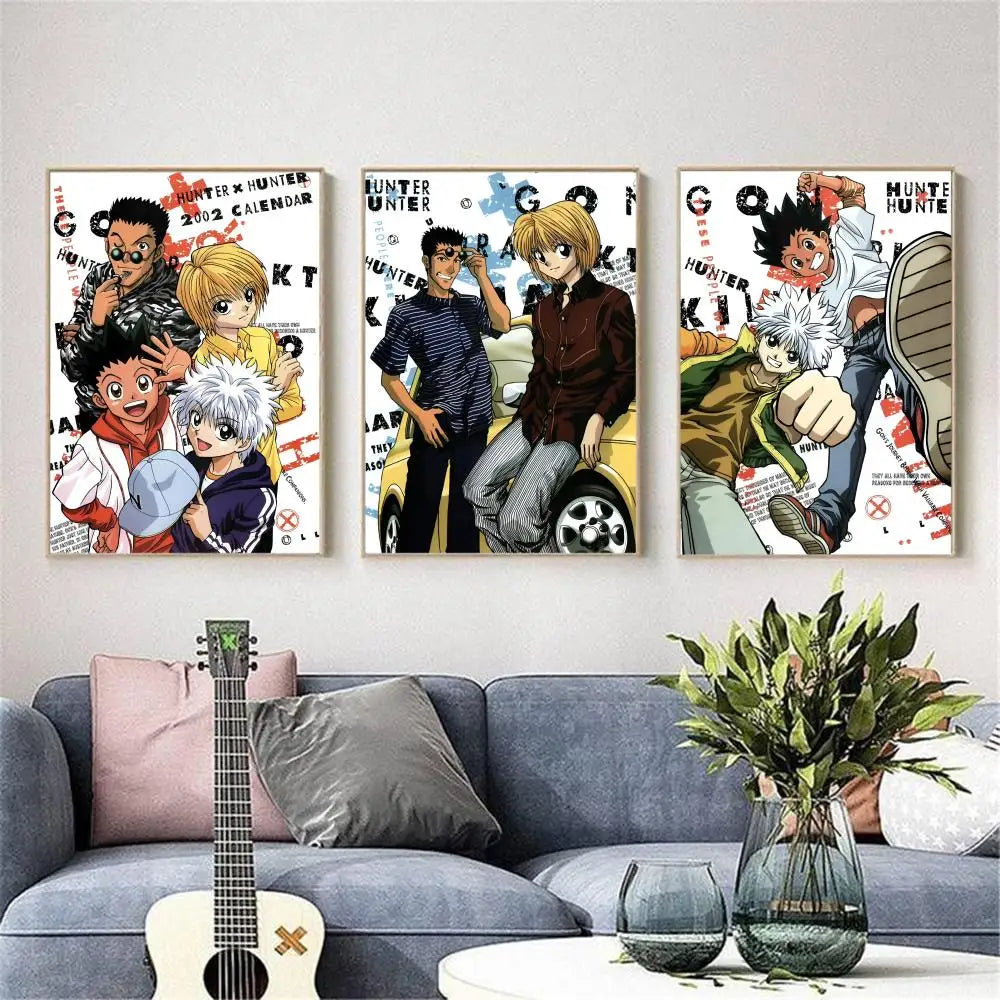 Hunter X Hunter Hisoka Anime Poster Poster Waterproof HD Wall Art Decal Self-Adhesive Aesthetic Decor For Home Living