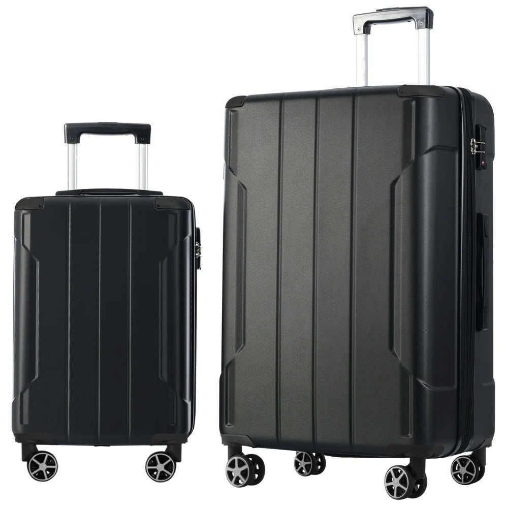 2Piece Hardshell ABS Luggage Sets Suitcase Set Expandable with TSA Lock Spinner Wheels for Men Women