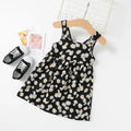 New Baby Girls Sleeveless Flower Print Dresses Clothes Bowknot Kid Summer Princess Dress Children Party Ball Pageant Outfit