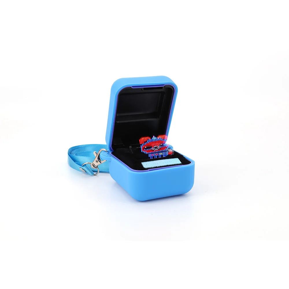 NEW For Bitzee Digital Pet Protective Case With Long Lanyard,Silicone Protective Cover Dustproof Carrying Case Bag Accessories