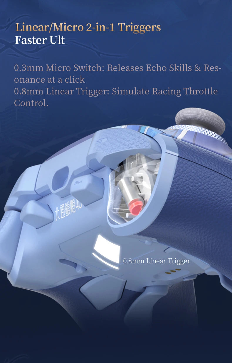 BEITONG Wuthering Waves Gamepads Phrolova/Cartethyia Ver KP40D Elite Controller Hall/Micro Vibration Trigger Force TMR Joystick