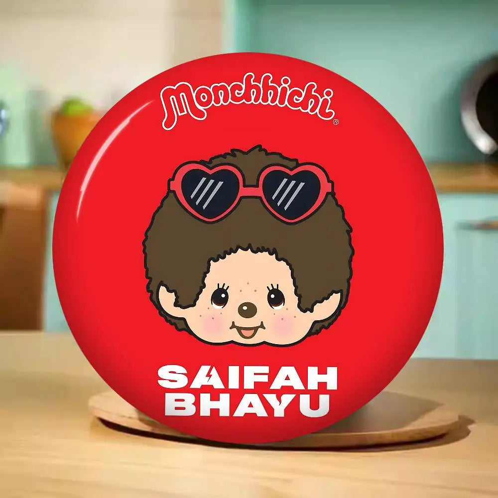 M-Monchhichi Cute Anime Brooches Cute Cartoon  Badge Jacket Jeans Lapel Pin Gift Accessorie
