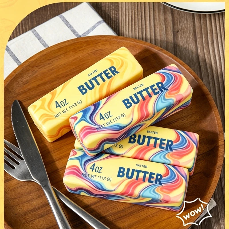 Simulation Cheese Butter Squishy Fidget Toys Squeeze Ornament Anti Stress Squishy Fidget Balls Desk Accessories Party Favors