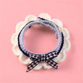 Cute Bow-knot Hand-knitted Saliva Towel Kitten Cat Puppy Adjustable Collar Pet Decorative Dog Cat Collar Pet dog Accessories