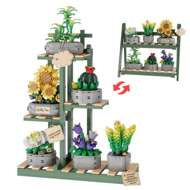Big Flowers Bouquet Building Blocks Set Flowers Models Home Decor Botanical Collection Bricks Toys for Adults Mother's Day