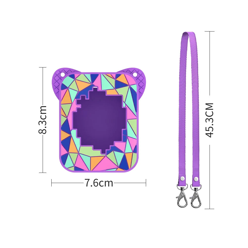 3D Cartoon Cute Silicone Carry Case for Bitzee Interactive Toy Digital Pet Washable Protective Cover Shockproof with Lanyard