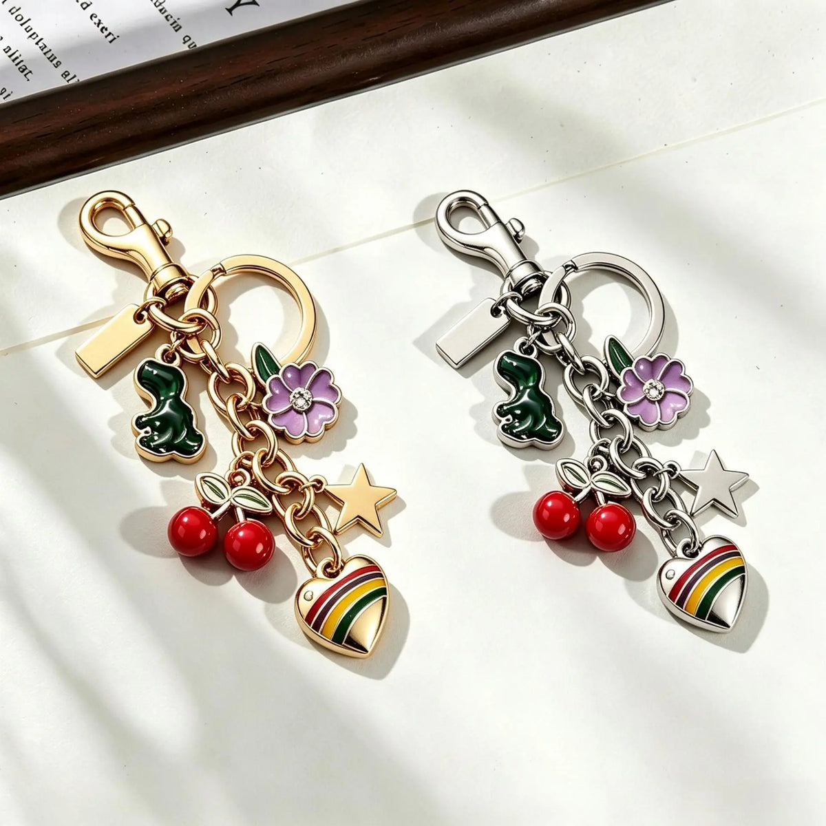 Bag Charm Vintage Metal Multi Charm Keychain Personalized Engraving Tag Handbag Decoration Gift For Women Girls