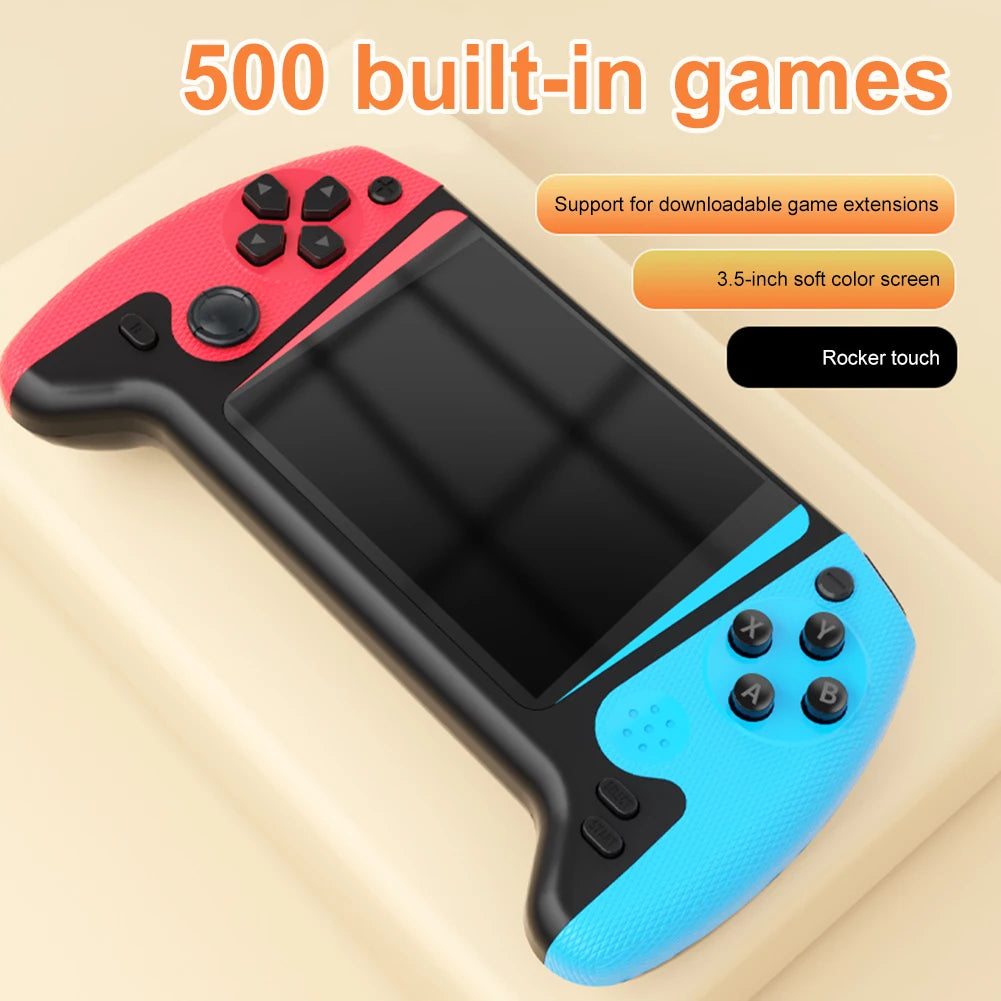 Retro Handheld Game Console 3.5inch LCD Screen Built-in 500 Games Portable Game Console Nostalgic Game Console for Single Player