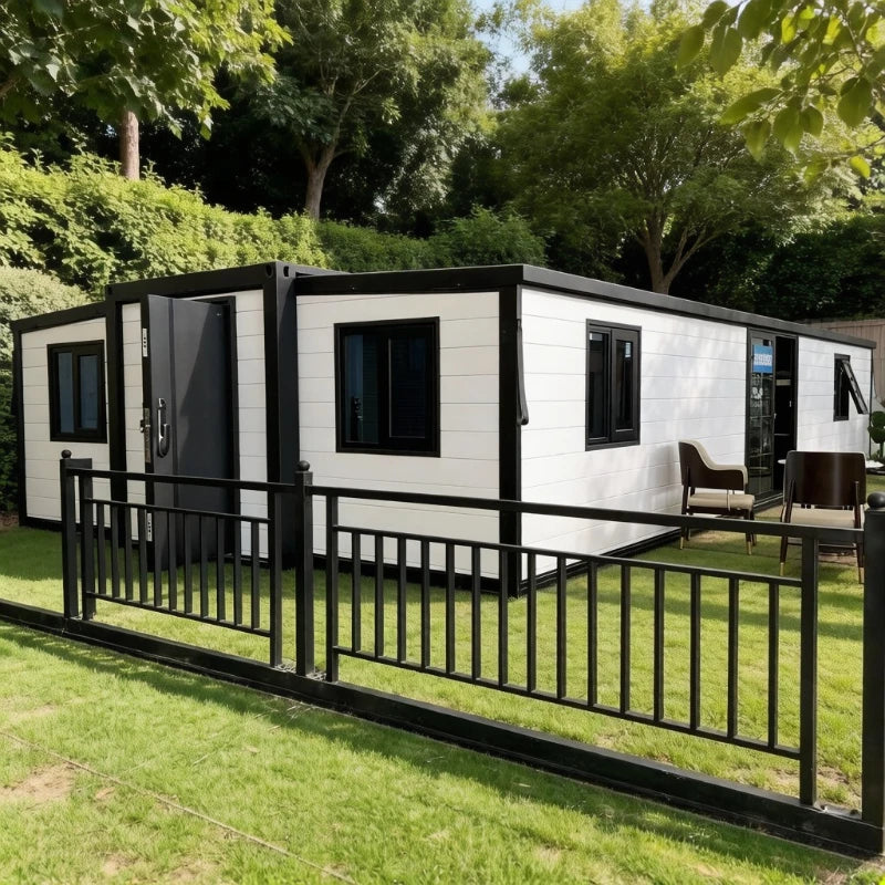 Hot Sale Mobile Tiny Home Forest Cabin Warehouse Barn Prefab House Expandable Steel Container House Sunroom Garden Rooms