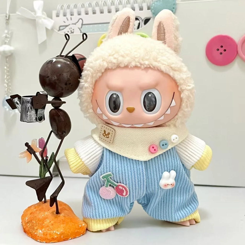 Labubu V1 V2 Sports Leisure Suit Set,Trendy Casual Outfit Hoodie Clothes Comfortable Ropa Accessories for Labubu Doll Collection