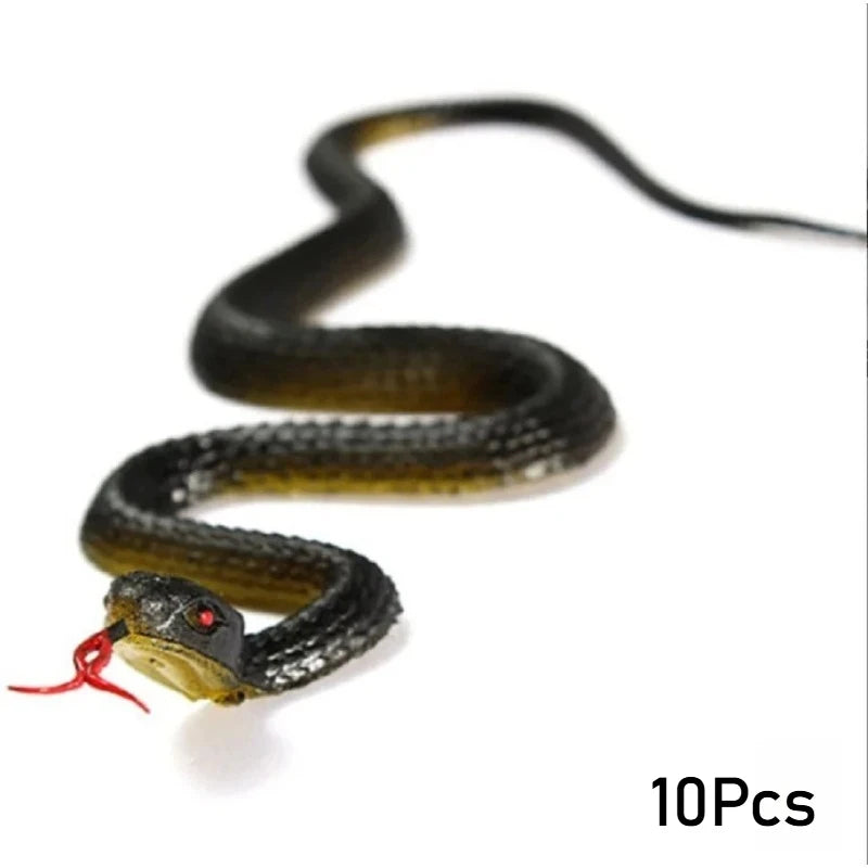1/5/10PCS Hot Halloween Props Novelty Funny Scary Prank Simulation Rubber Realistic Snake Black Mamba Toy Small Large Size 40cm