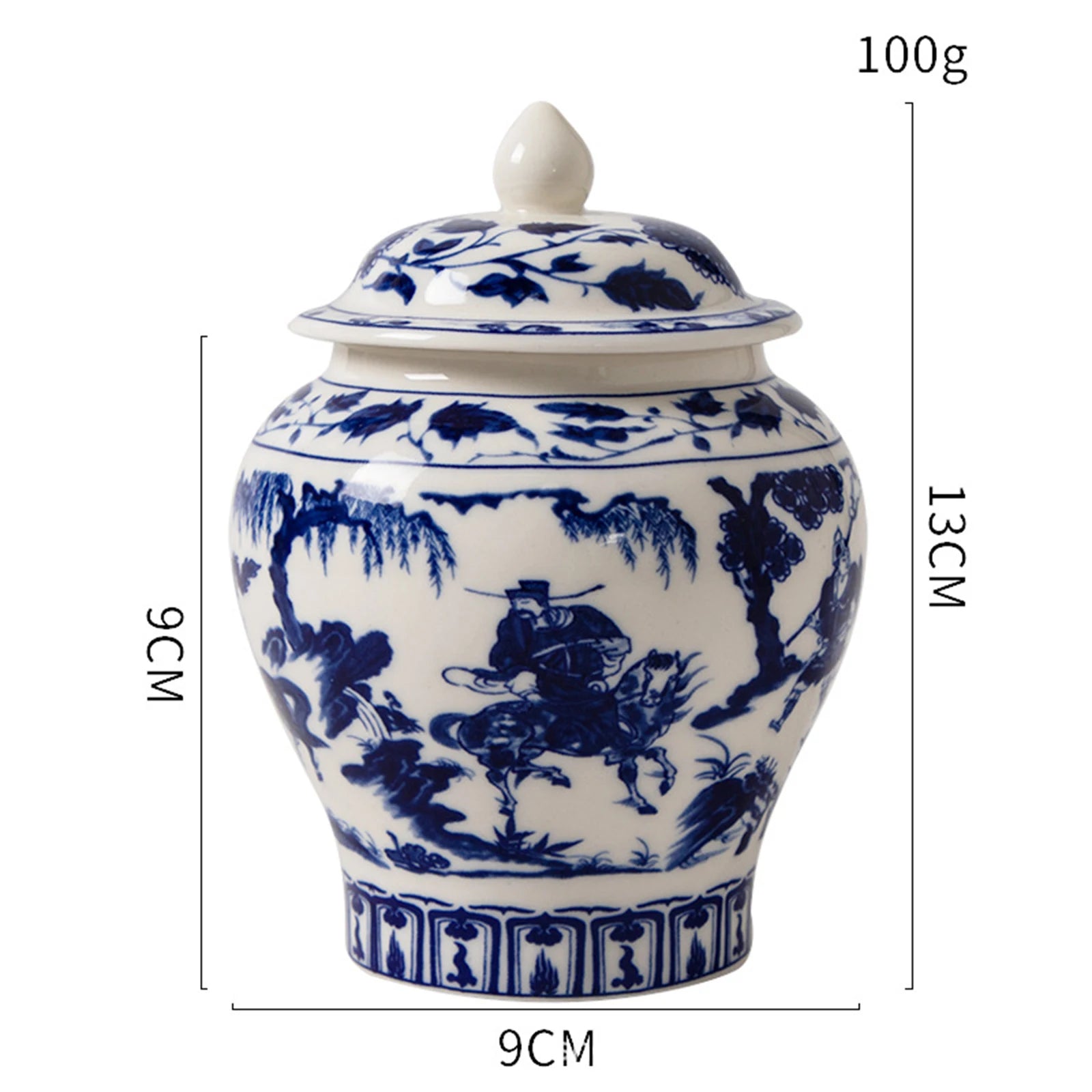 Vintage Bottle Vase Ceramic Ginger Jar with Lid Chinese Classical Decorative Jar Celadon Vase Storage Jars Candy Pots Home Decor