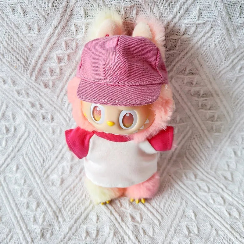 For 15/17cm Labubu Accessories Labubu Earless Baseball Hat Labubu Hat Outfit Accessories Fashion Gift