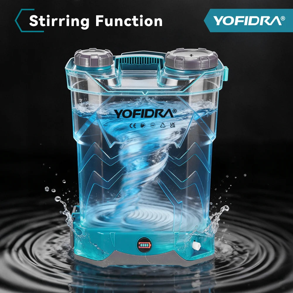 YOFIDRA 20L Electric Sprayer High Capacity Yard Lawn Spraying Irrigation Backpack Sprayer Power Tools for Makita Battery Pin