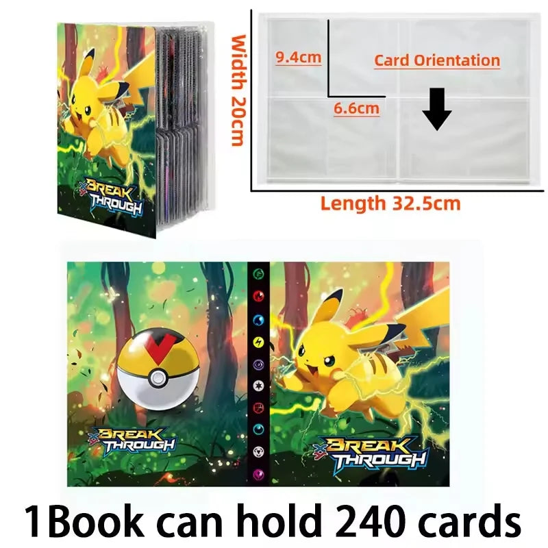 Pokemon Cards Album Book 240Pcs Card Album Creativity New Model Binder HolderCollect Card Book Collection￥