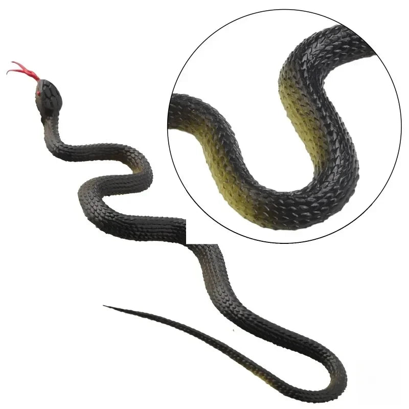 1/5/10PCS Hot Halloween Props Novelty Funny Scary Prank Simulation Rubber Realistic Snake Black Mamba Toy Small Large Size 40cm