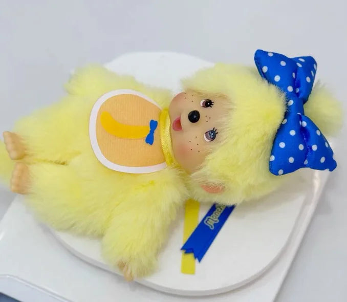 Monchhichi 15cm Banana Series Yellow Plush Doll Soft Stuffed Toy Couple Keychain Bag Pendant Decorative Gift Accessory replic
