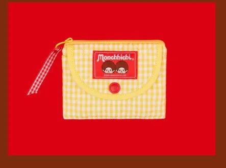 Cute Cartoon Monchhichi, Compact Storage of Sundries, Change, Card Holder, Three-piece Travel Portable Toiletry Bag Gift