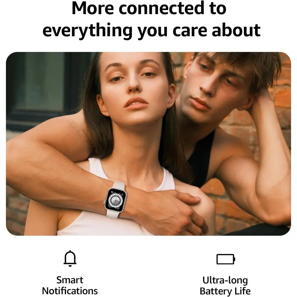 Smart Watch or Men Women Answer/Make Call, 1.85" Smartwatch, itnWatch with Heart Rate Blood Prure Sleep Monitor, 140+Sports, IP6