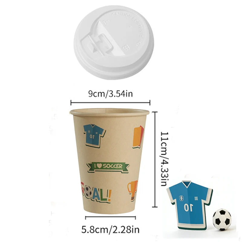 25/50Pack Disposable Paper Coffee Cups with Lids 12oz Bamboo Pulp To Go Drinking Paper Cups for Cold/Hot Drinks for Office Home