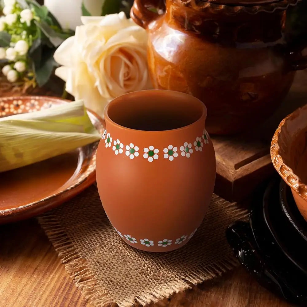 6 Pcs 16Oz Cantaritos De Barro Mexicanos Shooters Pottery Taco Tuesday Mexican Clay Cup Fiesta De Barro Mexicanos Cocktail Cups