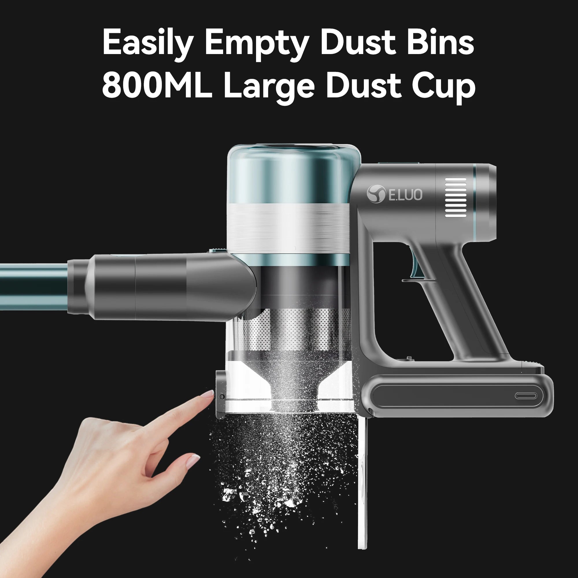 Cordless Vacuum Cleaner, 6-in-1 Stick Vacuum with 400W Suction,Rechargeable Vacuum Handheld Vacuum for Pet Hair/Carpet/Floor