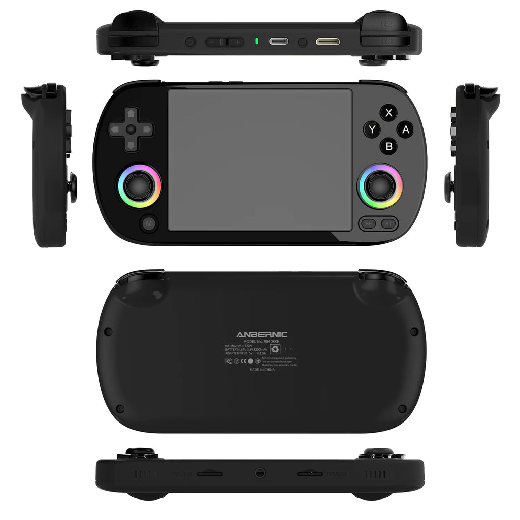 ANBERNIC RG40XX H Handheld Game Console 4'' Screen Linux System Joystick RGB Lighting Effect RG40XXH Video Player Trimui Console