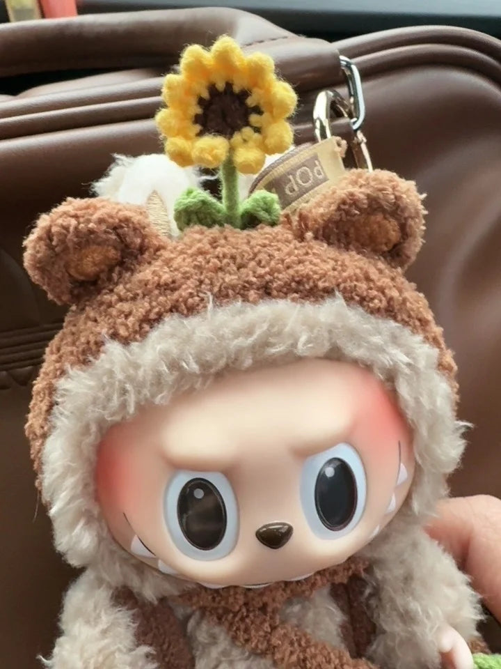 17cm Labubu Doll Clothes Sunflower Red Flower Heartbeat Macaron labubu clothes labubu cute clothing  ﻿