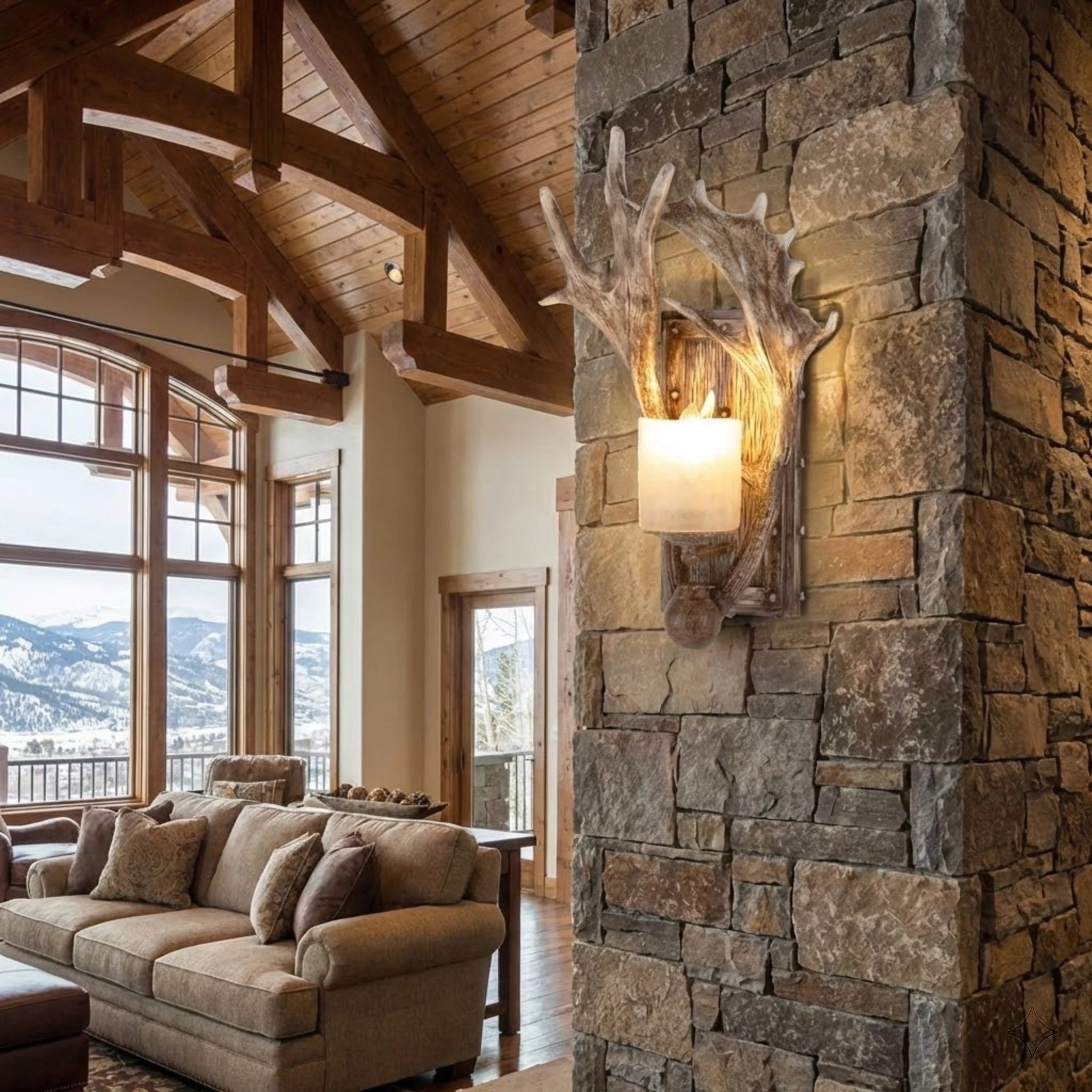 Rustic Resin Antler Wall Sconce Light Fixture For Living Room Bedroom Hallway Retro Deer Horn Lamp Cabin Decor 110V E12